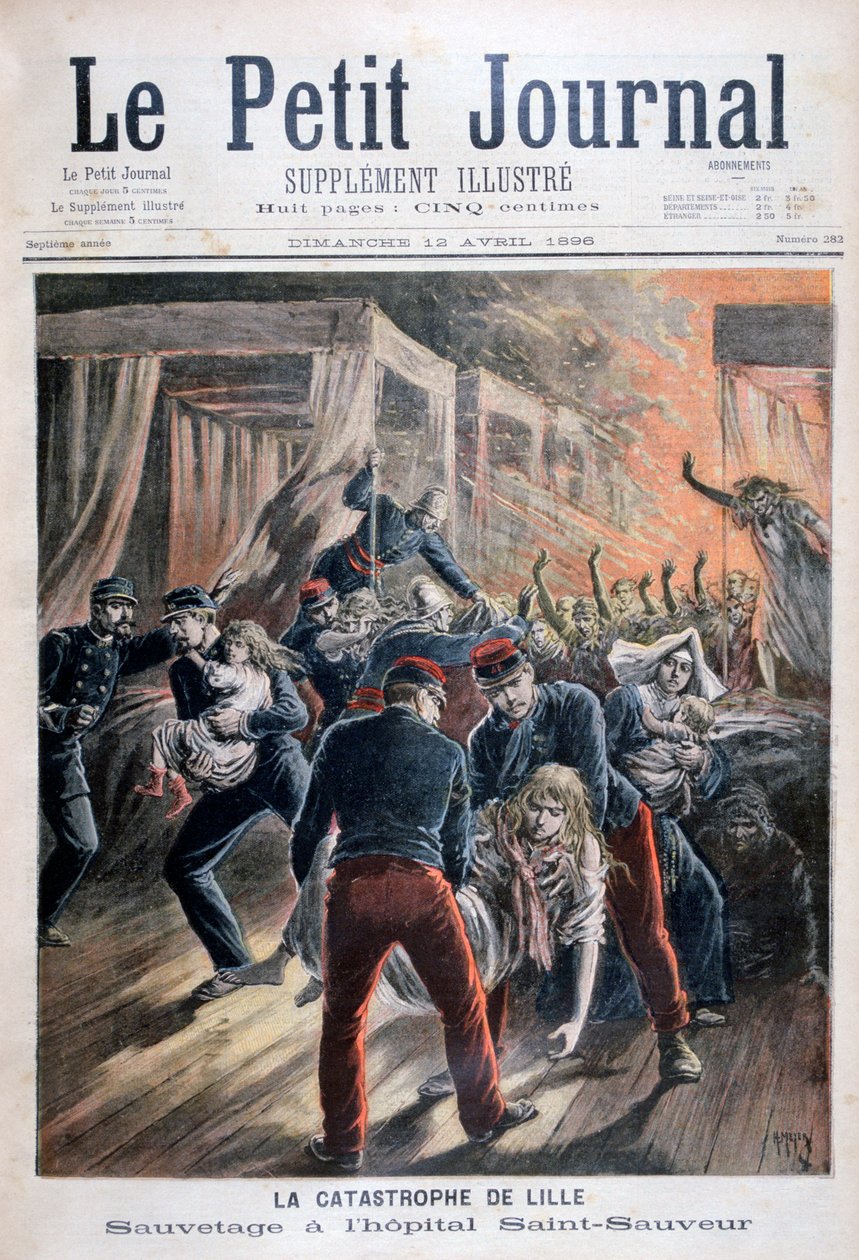 法国里尔，圣索沃尔医院灾难，1896年 作者 亨利·迈耶（Henri Meyer）