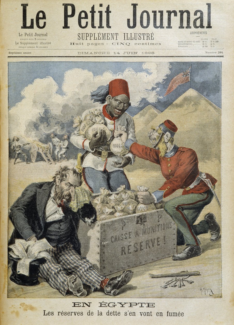 埃及：债务储备烟消云散 - 1896 年 6 月 14 日的“小报” 作者 亨利·迈耶（Henri Meyer）