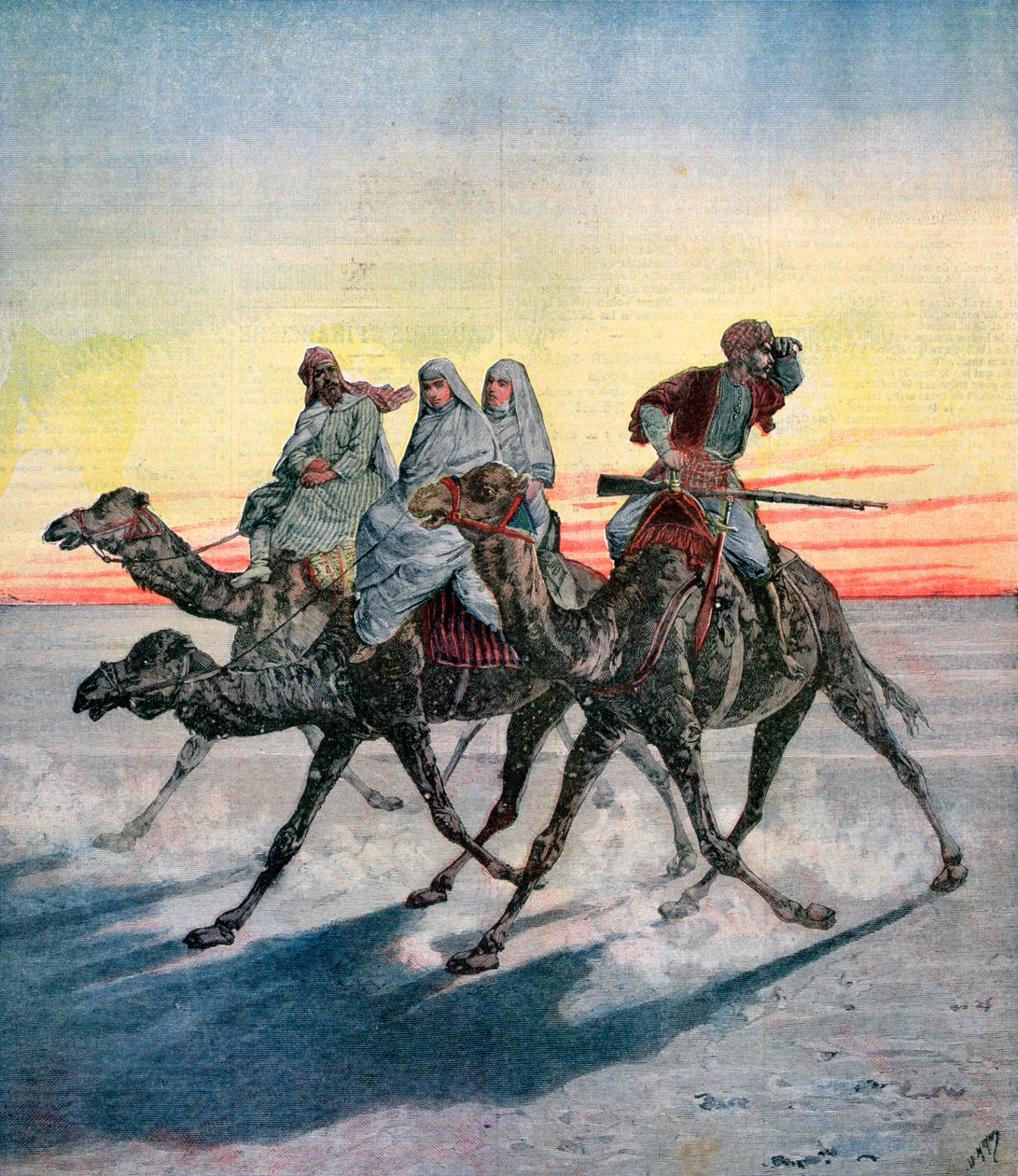 逃离苏丹喀土穆的Mahdi囚犯，1892年 作者 亨利·迈耶（Henri Meyer）
