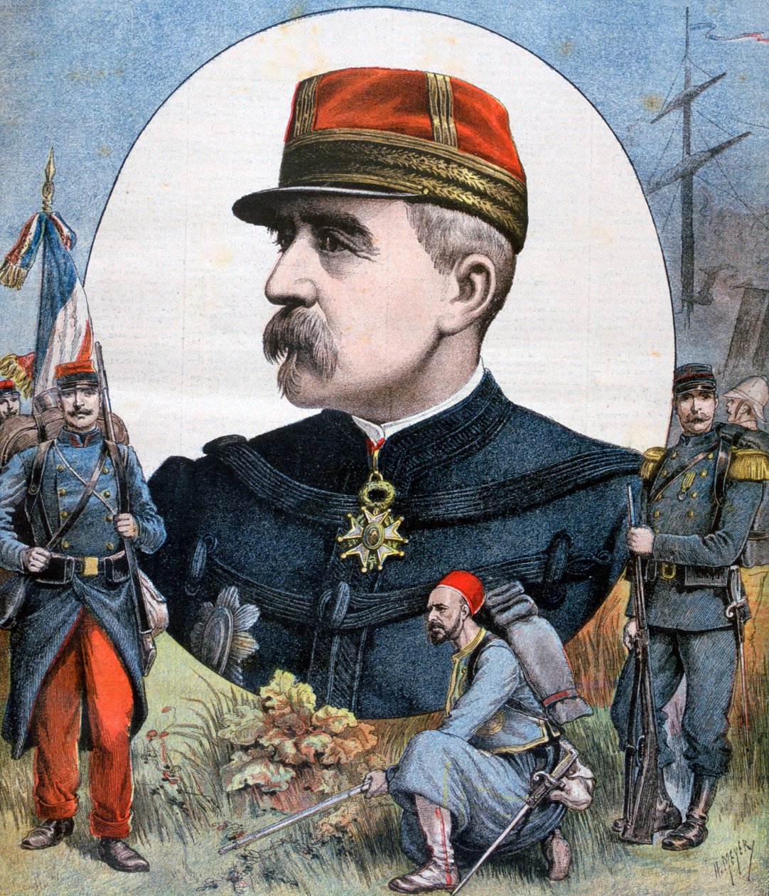 法国远征军驻马达加斯加司令雅克·迪切斯将军，1894年 作者 亨利·迈耶（Henri Meyer）