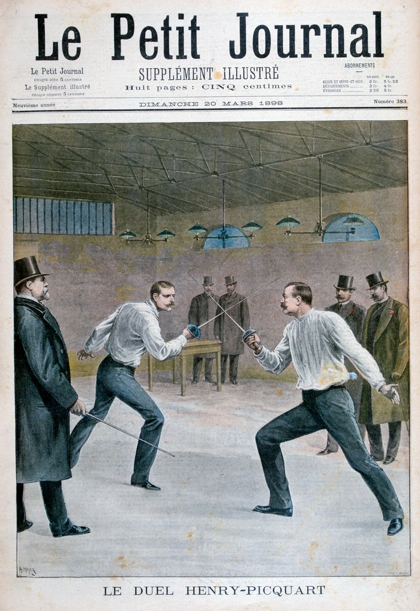 亨利·皮夸特对决，1898年 作者 亨利·迈耶（Henri Meyer）