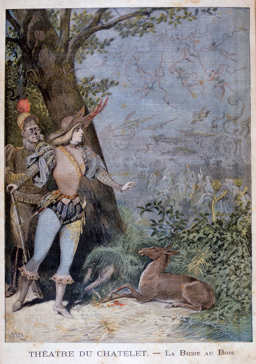 La Biche au Bois，巴黎夏特莱剧院，1896年 作者 亨利·迈耶（Henri Meyer）