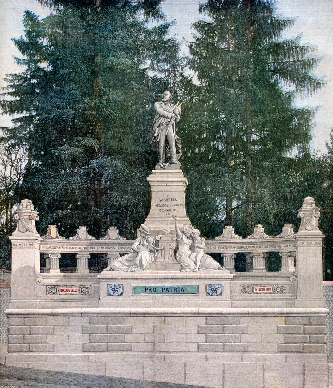 列昂·冈贝塔（Leon Gambetta）纪念碑，巴黎，法国，1891年 作者 亨利·迈耶（Henri Meyer）