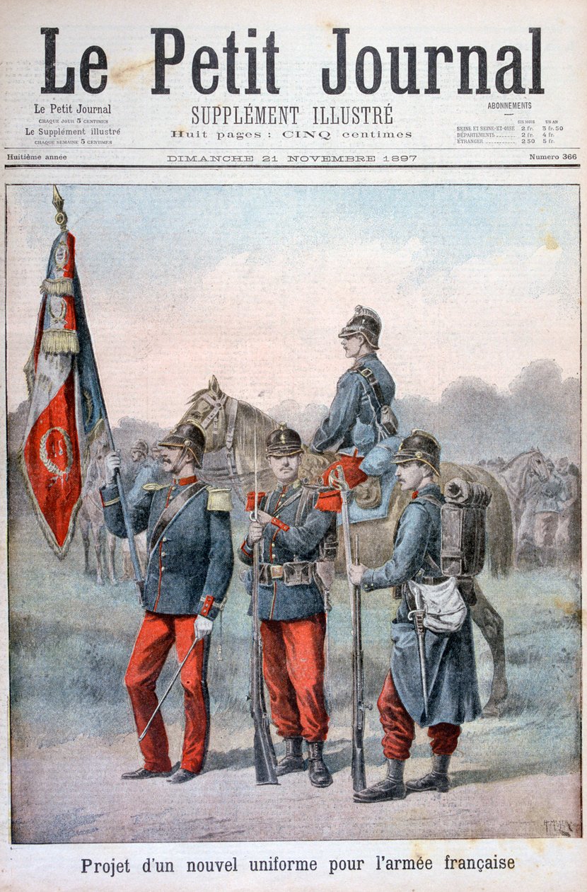拟议的法国陆军新制服，1897年 作者 亨利·迈耶（Henri Meyer）