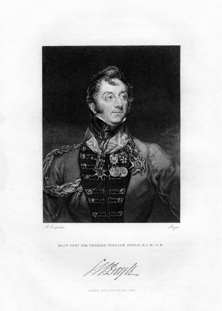 英国将军查尔斯·威廉·道尔爵士，1829年 作者 亨利·迈耶（Henri Meyer）