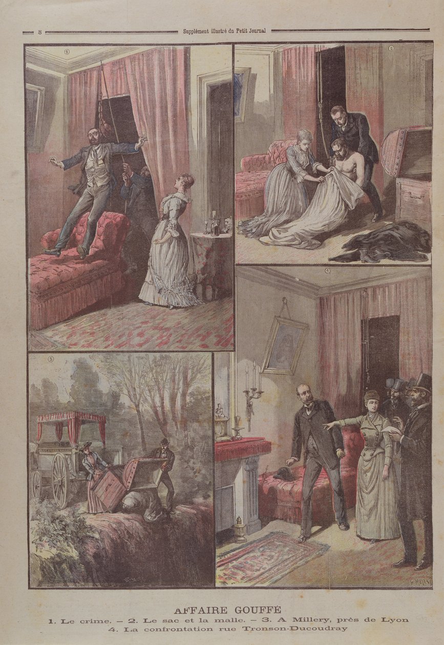 Gouffe Mystery，来自&39;Le Petit Journal&39;的插图，1890年12月20日 作者 亨利·迈耶（Henri Meyer）