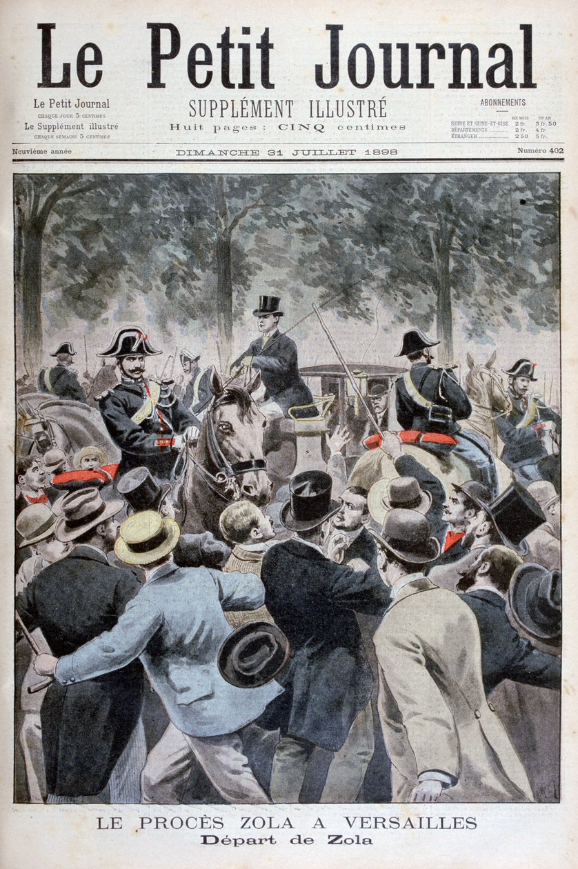 埃米尔·佐拉（ÉmileZola）从凡尔赛宫的堕落，1898年 作者 亨利·迈耶（Henri Meyer）