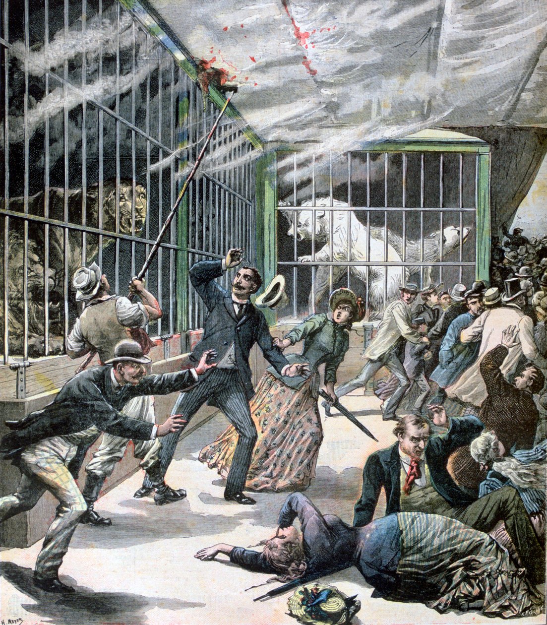 1891年，法国蒙索莱米纳斯动物园的事件 作者 亨利·迈耶（Henri Meyer）