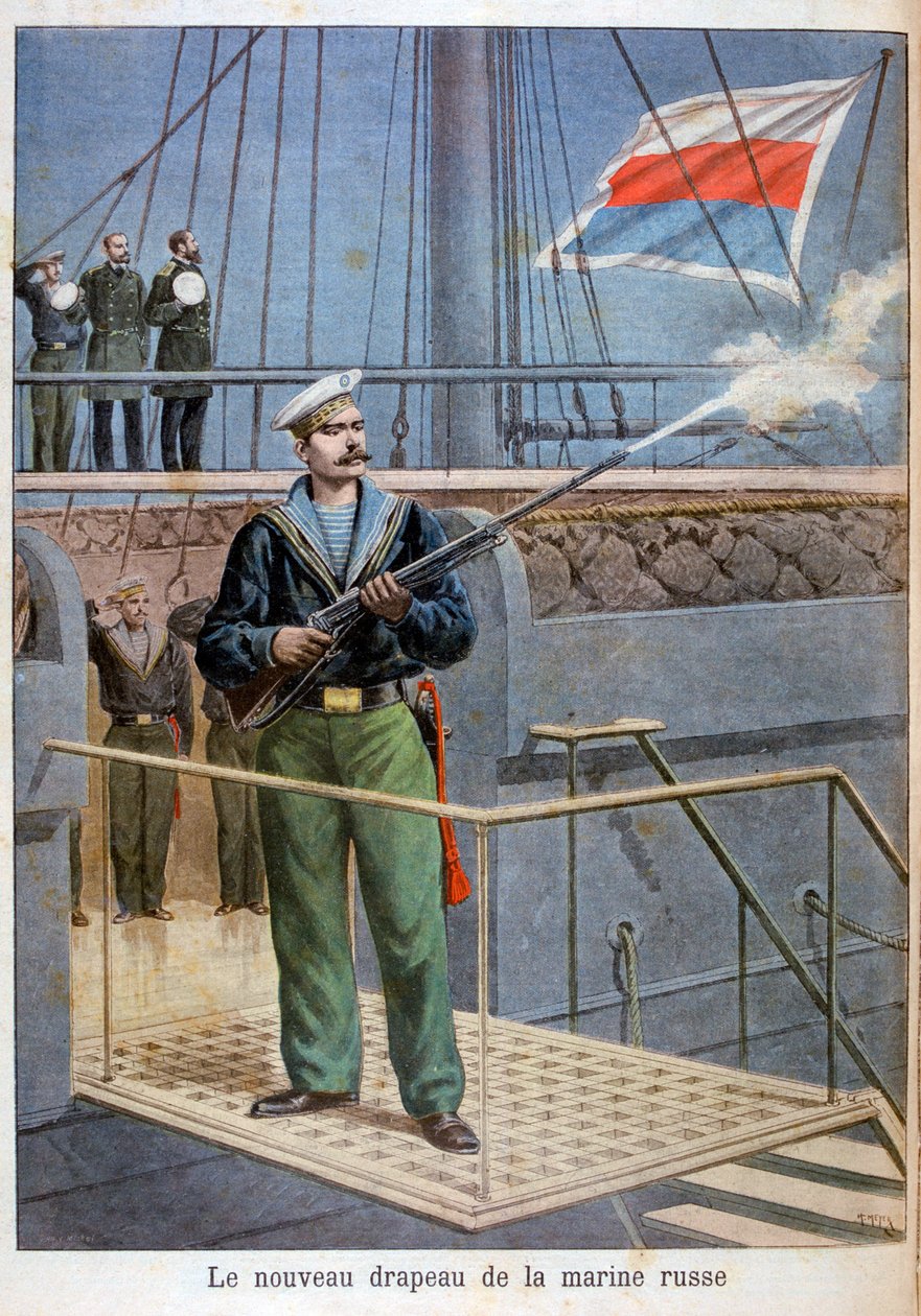 俄罗斯海军的新国旗，1898年 作者 亨利·迈耶（Henri Meyer）