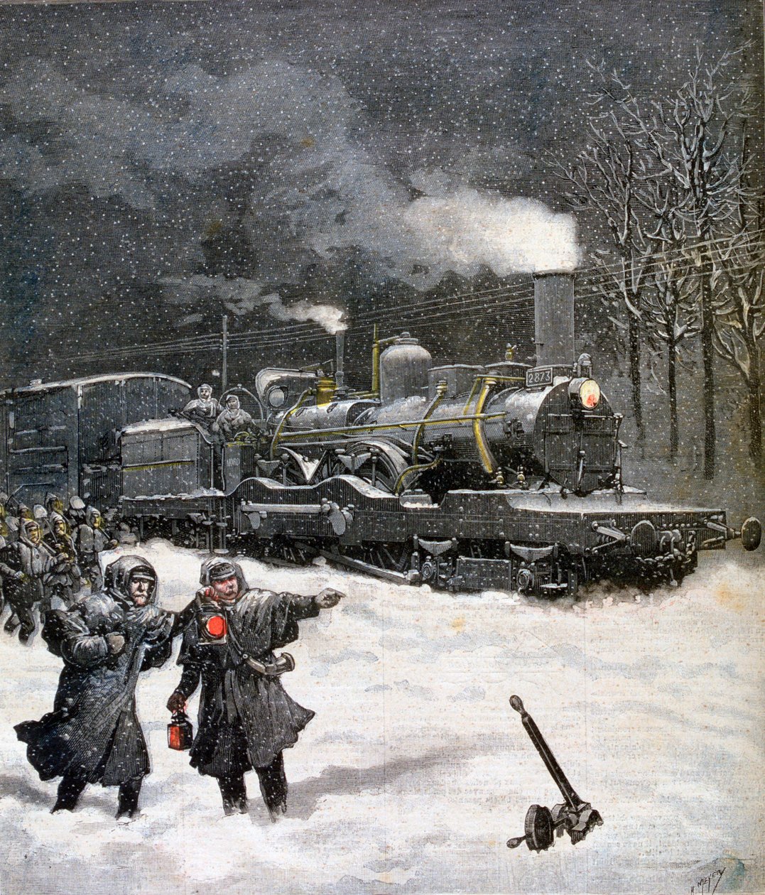 火车被雪挡住了，法国，1892年 作者 亨利·迈耶（Henri Meyer）
