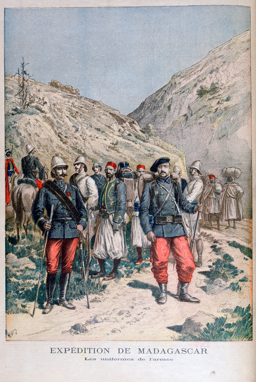 法国远征军在马达加斯加的制服，1895年 作者 亨利·迈耶（Henri Meyer）
