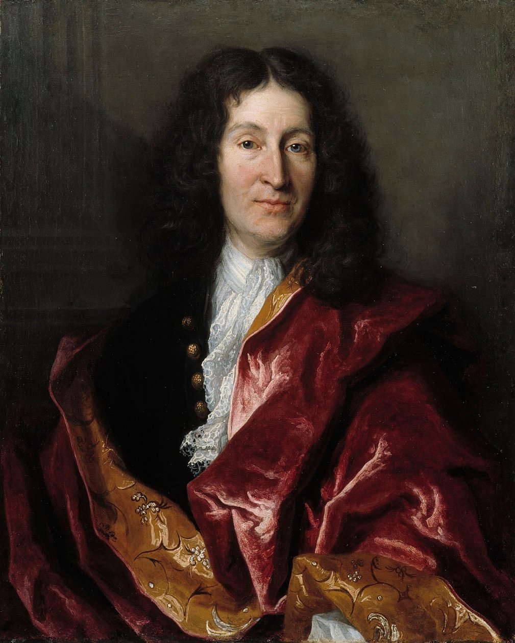 Jean de La Fontaine 1621-1695年的肖像，1699年。 作者 亨利·米洛