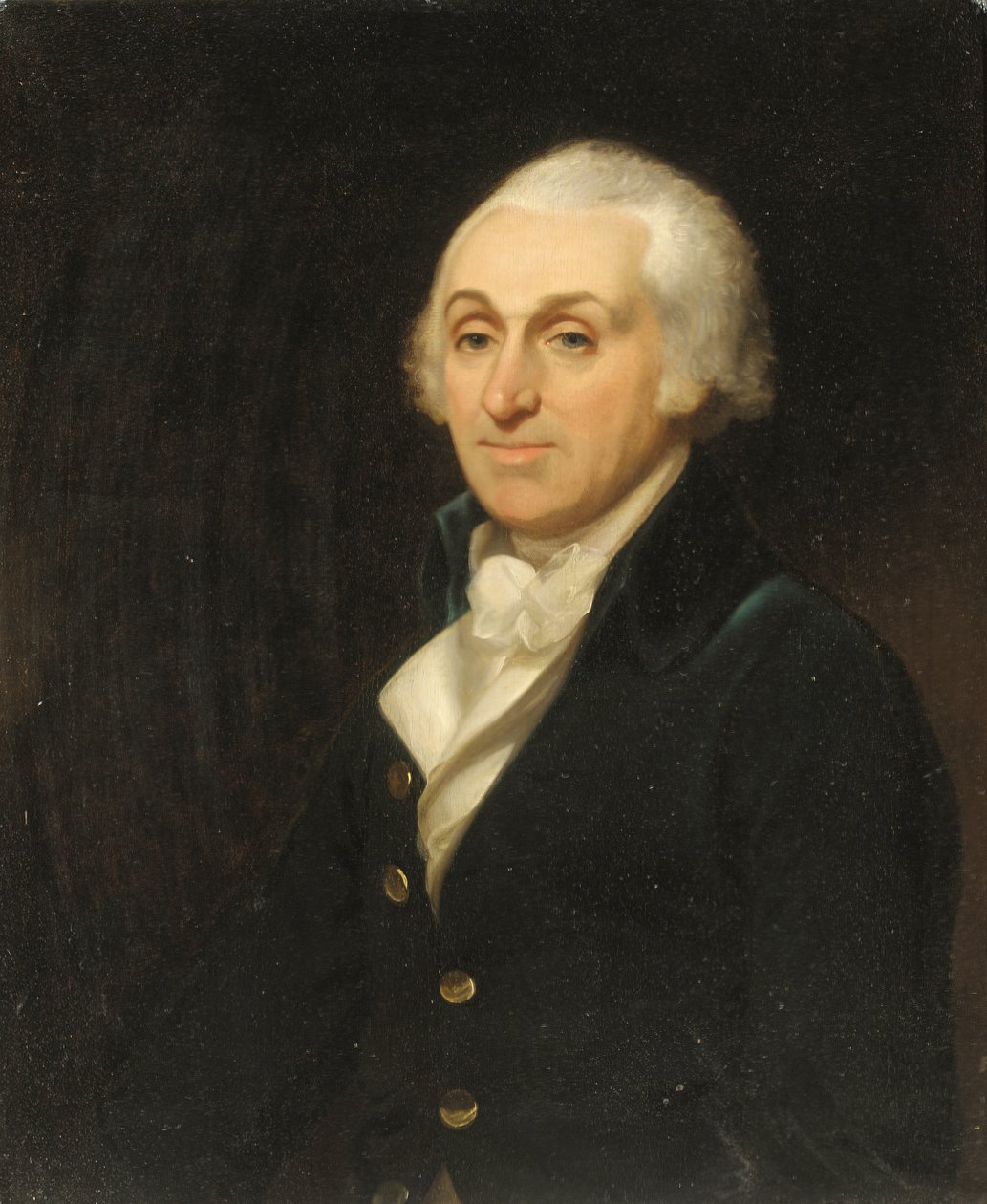 托马斯·哈雷（Thomas Harley）的肖像，半身，穿着蓝色外套和白色背心 作者 亨利·皮埃尔·丹洛