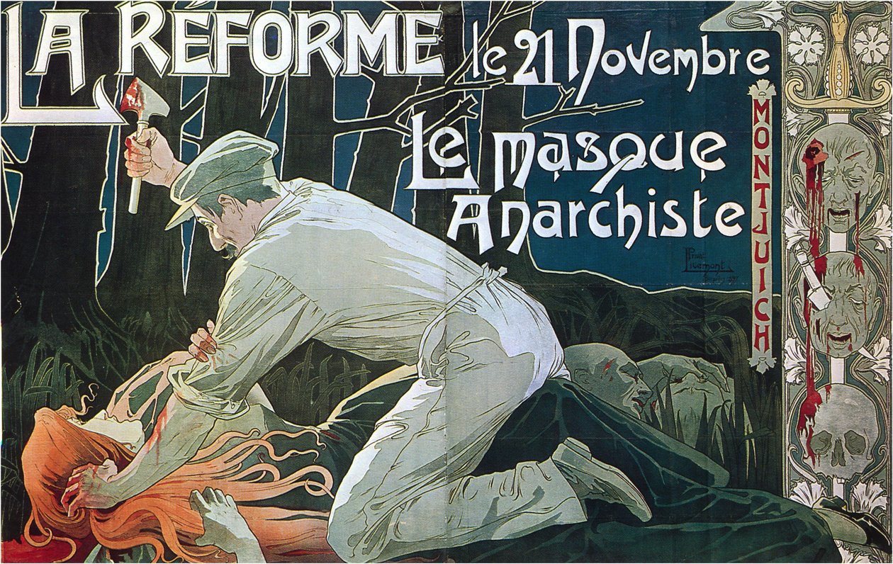 11月21日的改革，无政府主义者面具，1897年 作者 亨利·安托万·西奥多·利弗蒙特