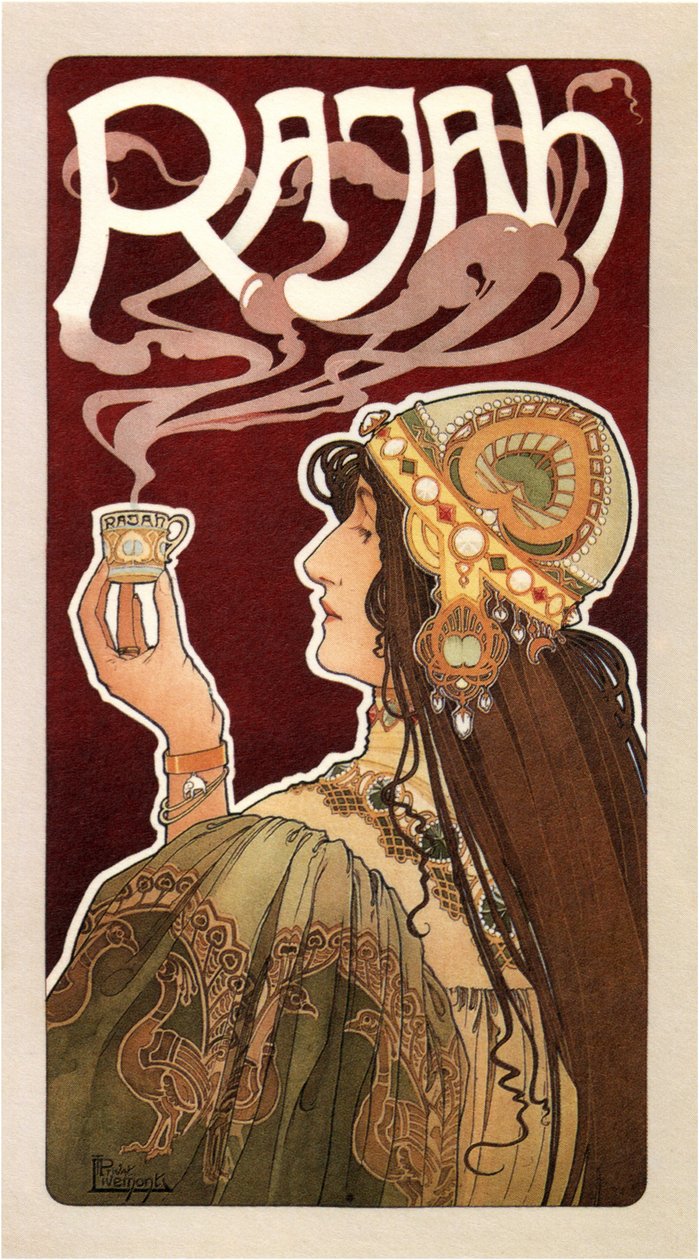 拉贾咖啡海报，1899年 作者 亨利·安托万·西奥多·利弗蒙特