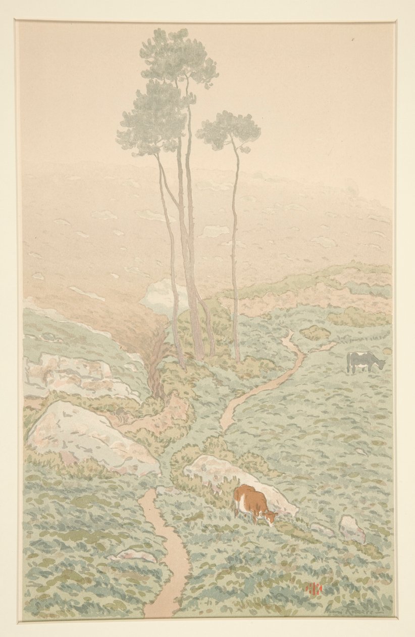 Brune Matinale，选自 La Feerie des Heures 作者 亨利·里维耶尔（Henri Riviere）