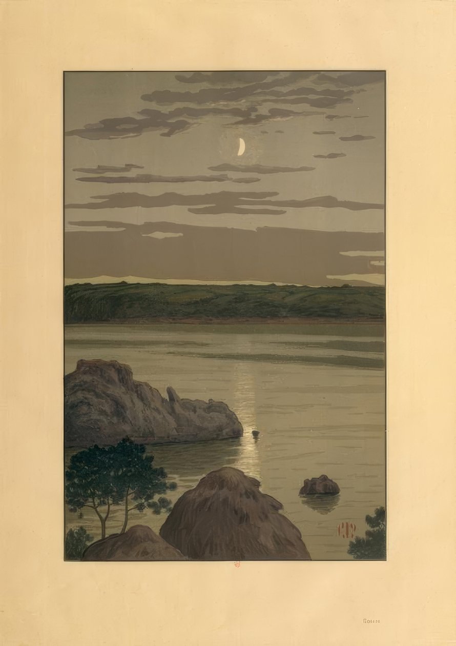 月光下的兰德梅尔斯 作者 亨利·里维耶尔（Henri Riviere）