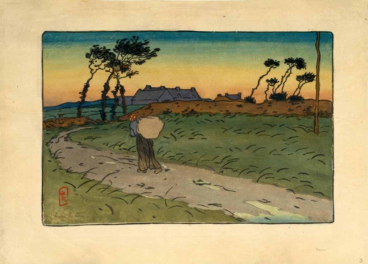 加德-吉林庄园（圣布里亚克） 作者 亨利·里维耶尔（Henri Riviere）