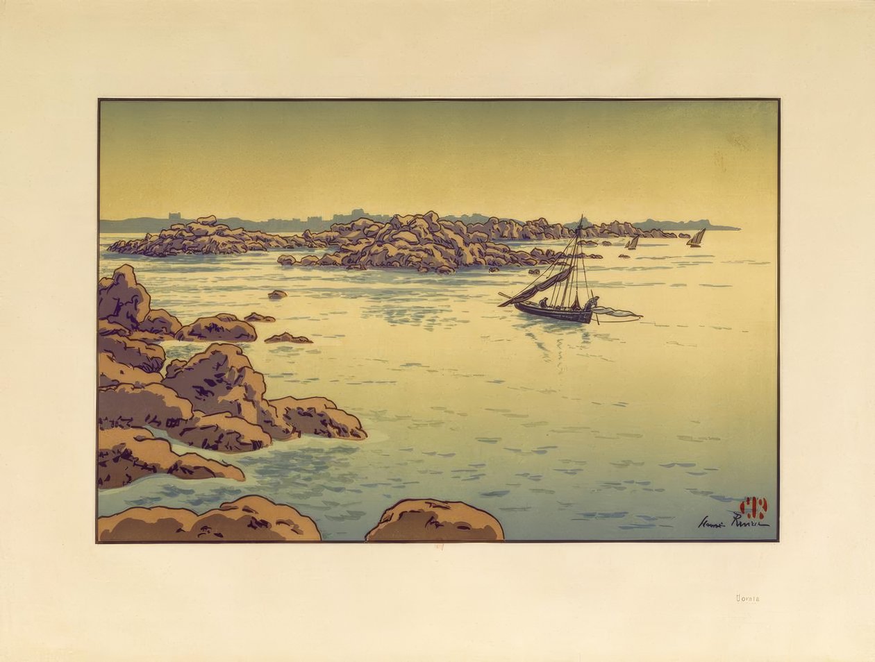 杜阿内兹湾（The Bay of Douarnenez 作者 亨利·里维耶尔（Henri Riviere）