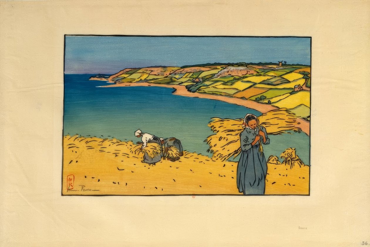 La Baie de Launay (Loguivy) 作者 亨利·里维耶尔（Henri Riviere）