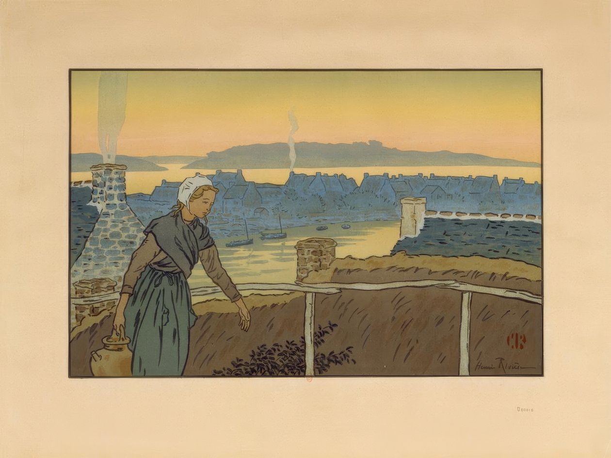 傍晚时分的罗格维 作者 亨利·里维耶尔（Henri Riviere）