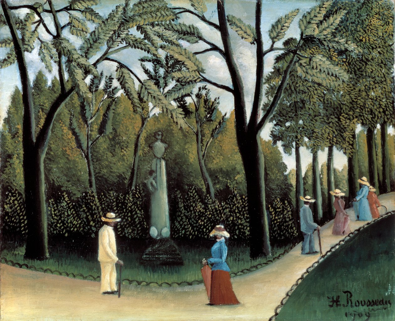 卢森堡花园，肖邦纪念碑，1909年 作者 亨利·卢梭