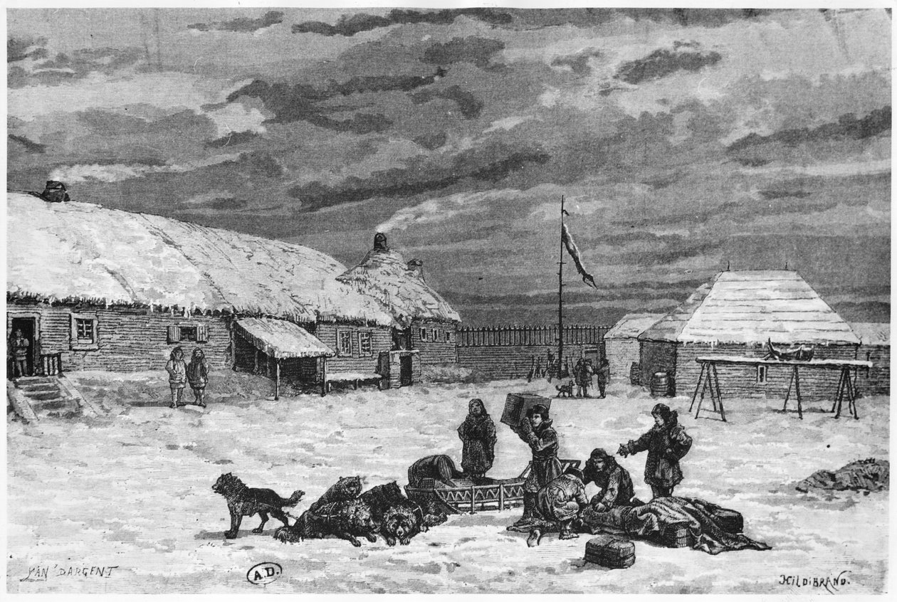 阿拉斯加毛皮贸易，圣米歇尔堡，1867年 作者 亨利·西奥菲尔·希尔迪布兰德