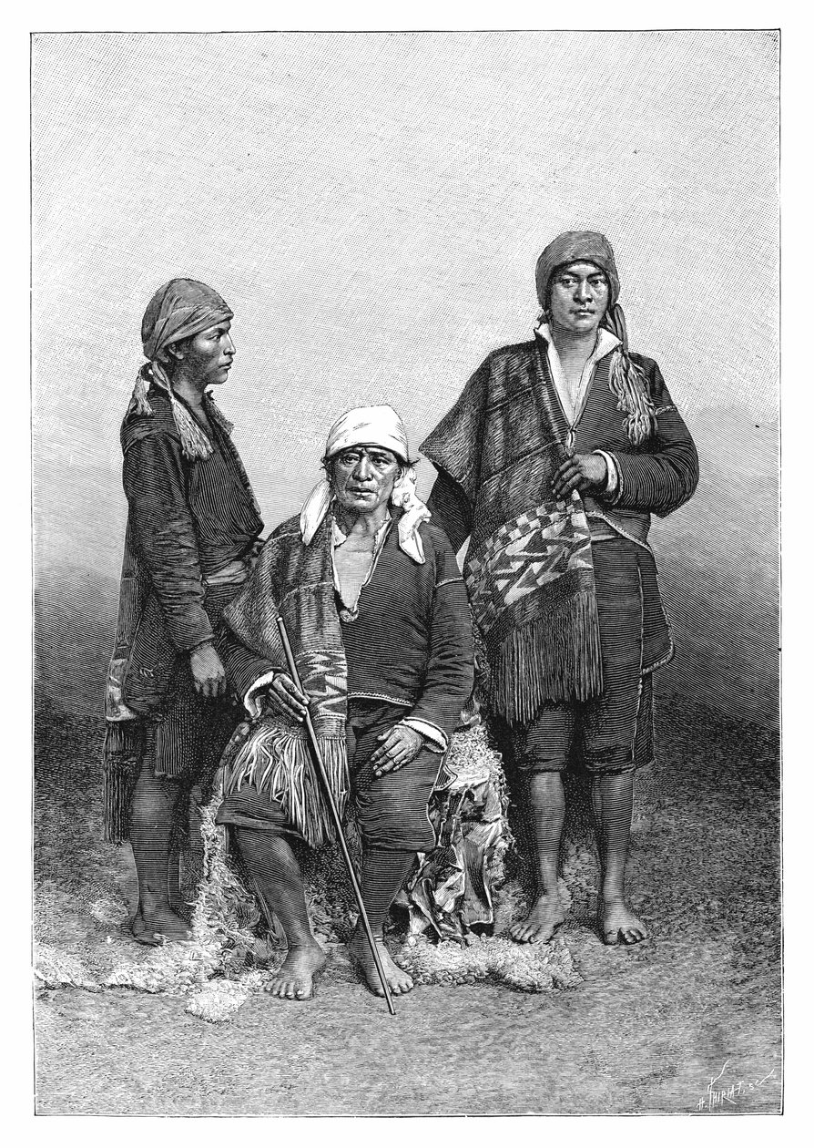 1890年，危地马拉，特克潘的印第安人。 作者 亨利·提里亚特