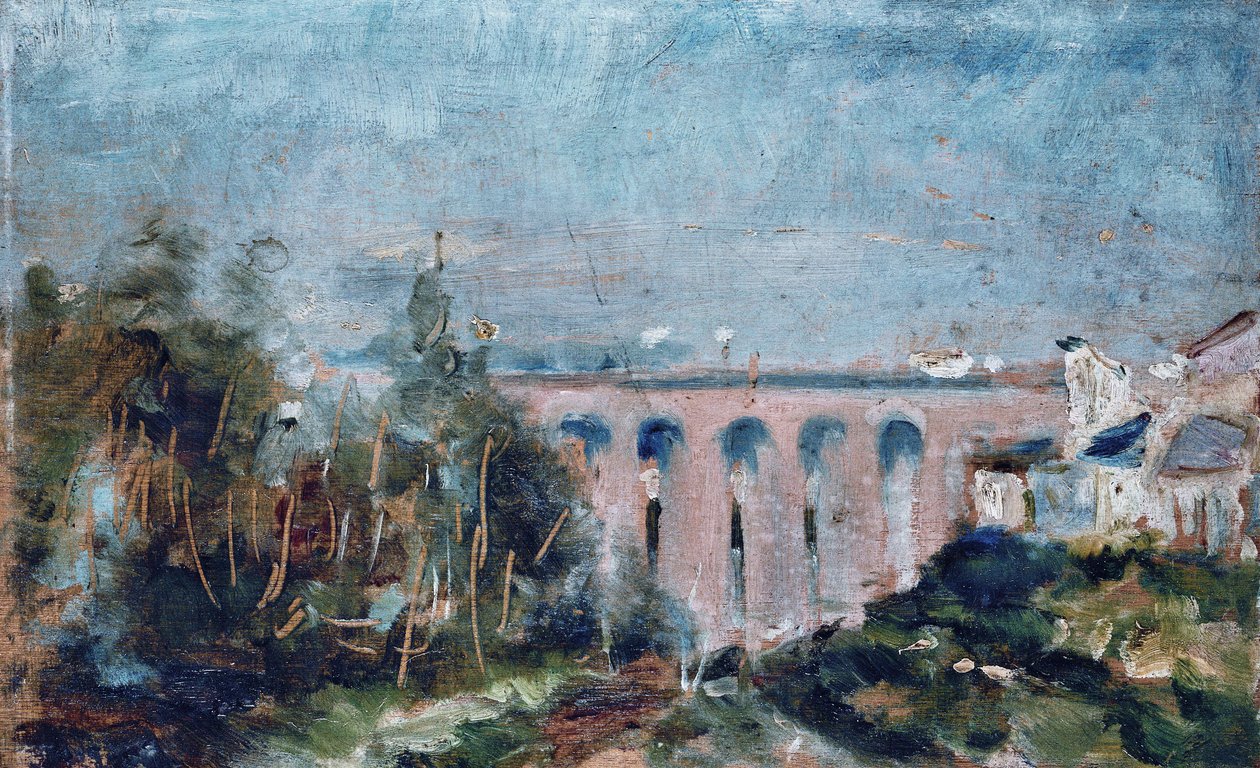 阿尔比的Castelviel高架桥，1880年。 作者 亨利·图卢兹·劳特累克