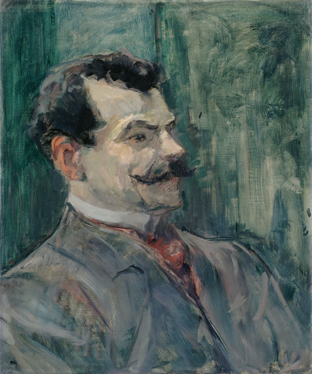 André Rivoire的肖像，约1901年。 作者 亨利·图卢兹·劳特累克