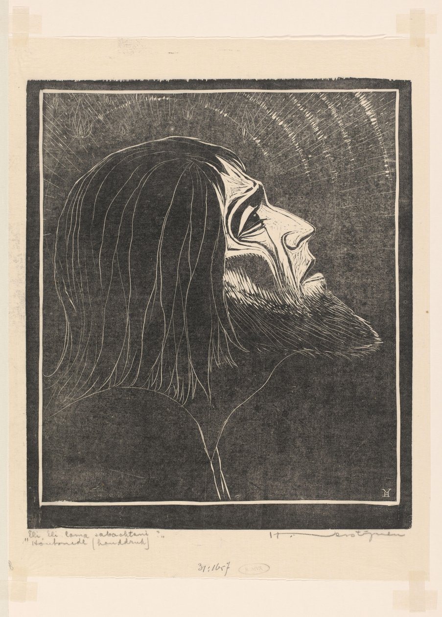 伊莱，伊莱-拉玛-萨巴赫塔尼（物品上的原标题） 作者 Henri Verstijnen（艺术家签名）