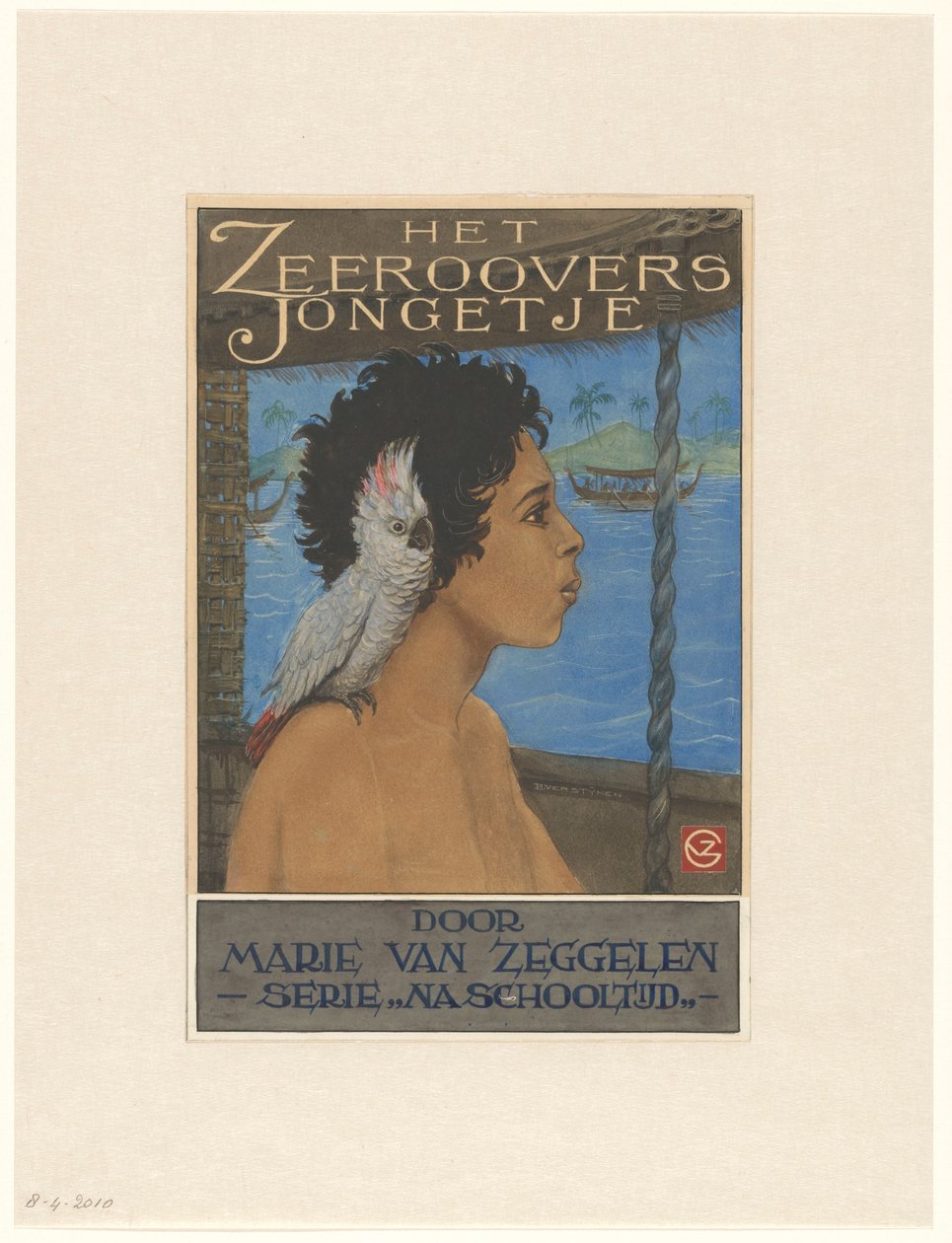 玛丽·范·齐格伦 (Marie van Zeggelen) 为《The Zeeroovers Jongetje》封面 作者 亨利·维斯蒂宁