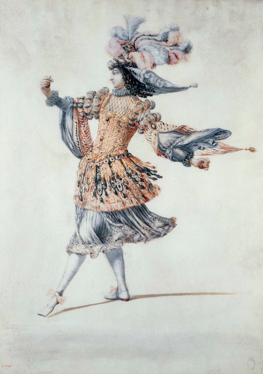 芭蕾舞服装，c.1640-60（水粉） 作者 亨利·德·吉赛
