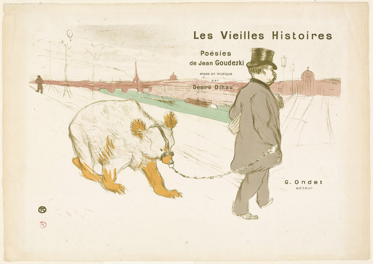 《Les Vieilles Histoires》（老故事）的封面和卷首插画 作者 亨利·德·图卢兹·劳特累克