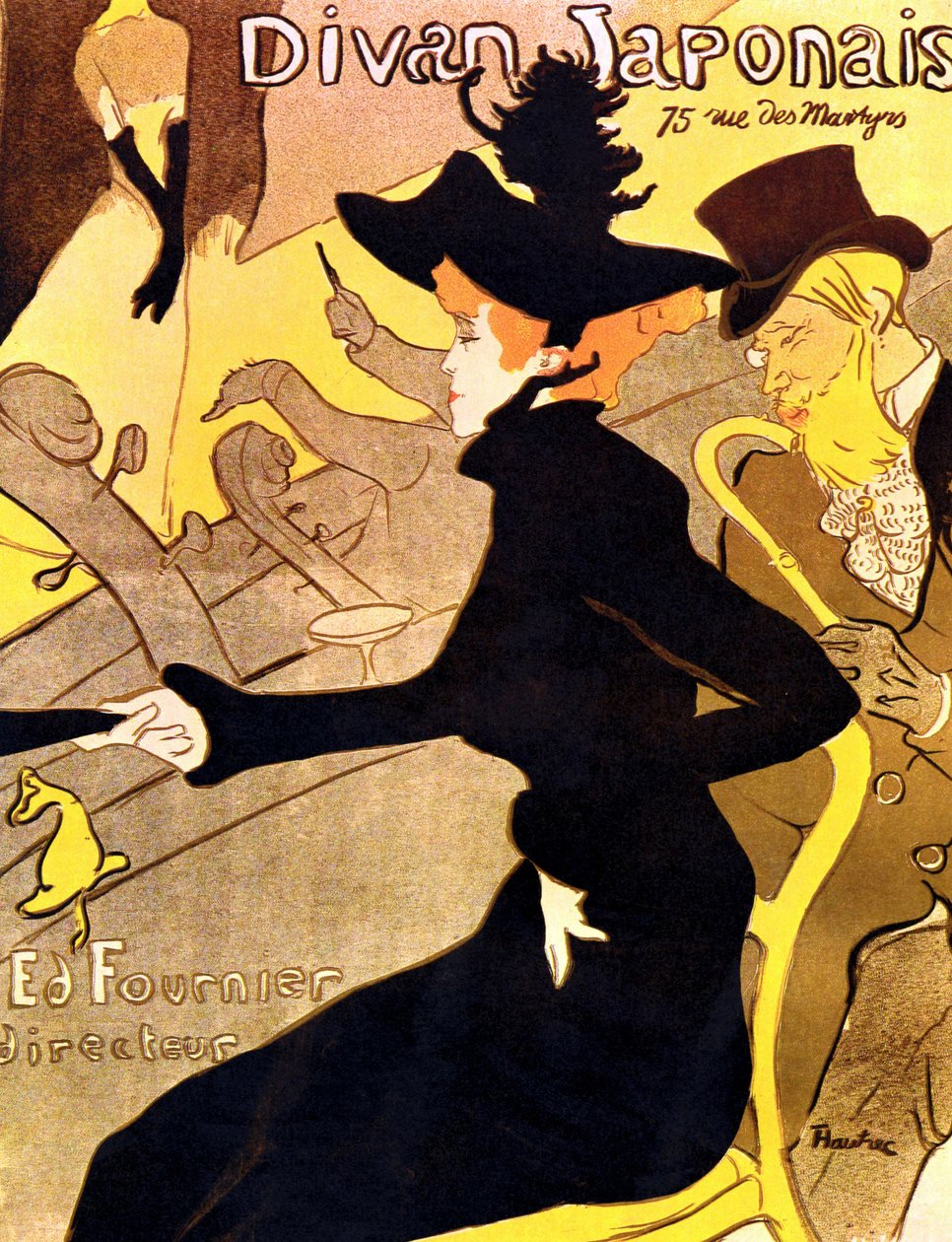 亨利-德-图卢兹-劳特累克 1864 - 1901，法国画家，1892-3 年创作的《日本舞曲 作者 亨利·德·图卢兹·劳特雷克