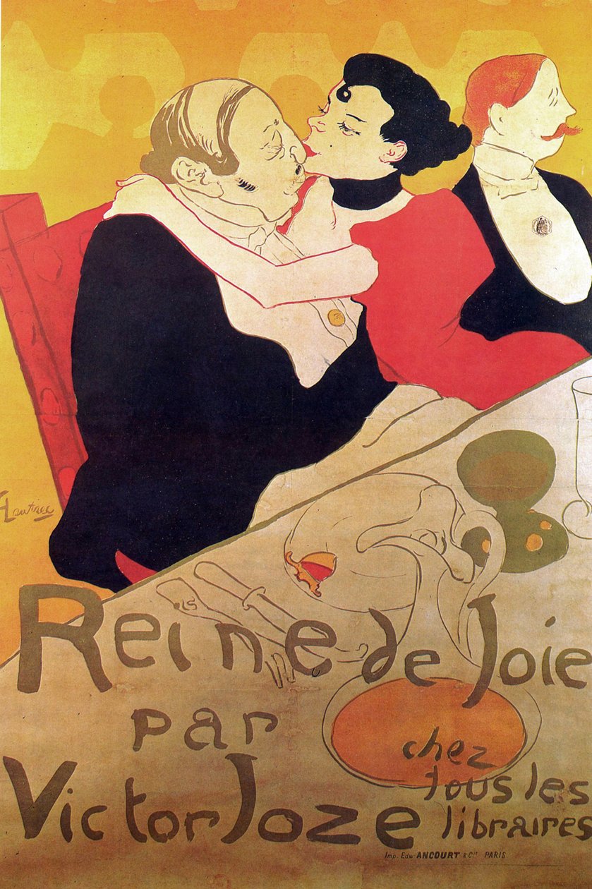 亨利·德·图卢兹·劳特累克 (Henri de Toulouse-Lautrec) 1864 - 1901，法国画家，欢乐女王 1892 作者 亨利·德·图卢兹·劳特雷克