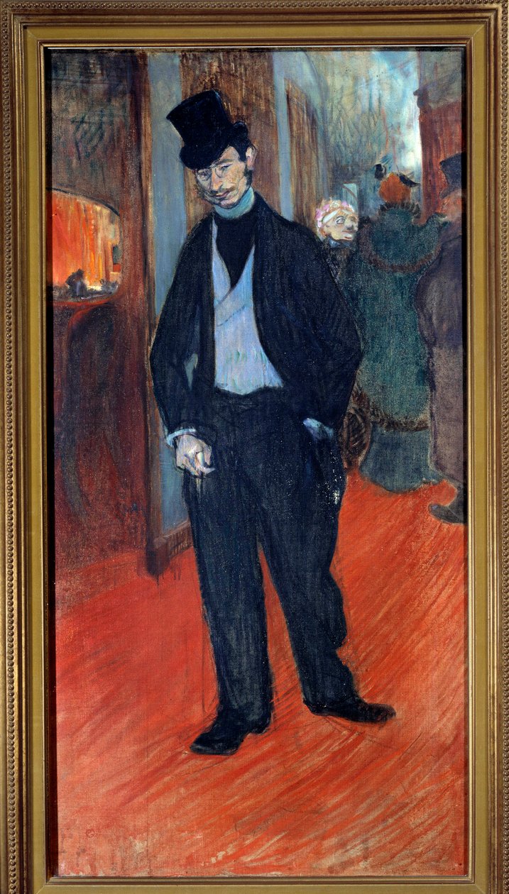 Gabriel Tapie de Celeyran 博士 (1869-1930) 在剧院幕后的肖像 Henri de Toulouse Lautrec (1864-1901) 1894 年 1,1x0,56 m 阿尔比，图卢兹劳特累克博物馆 - Gabriel Tapie de Celeyran 博士的全长肖像（1869-1930） 作者 亨利·德·图卢兹·劳特雷克