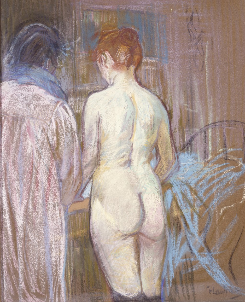 妓女，约1893-1895年（粉砂板上的粉彩） 作者 亨利·德·图卢兹·劳特雷克
