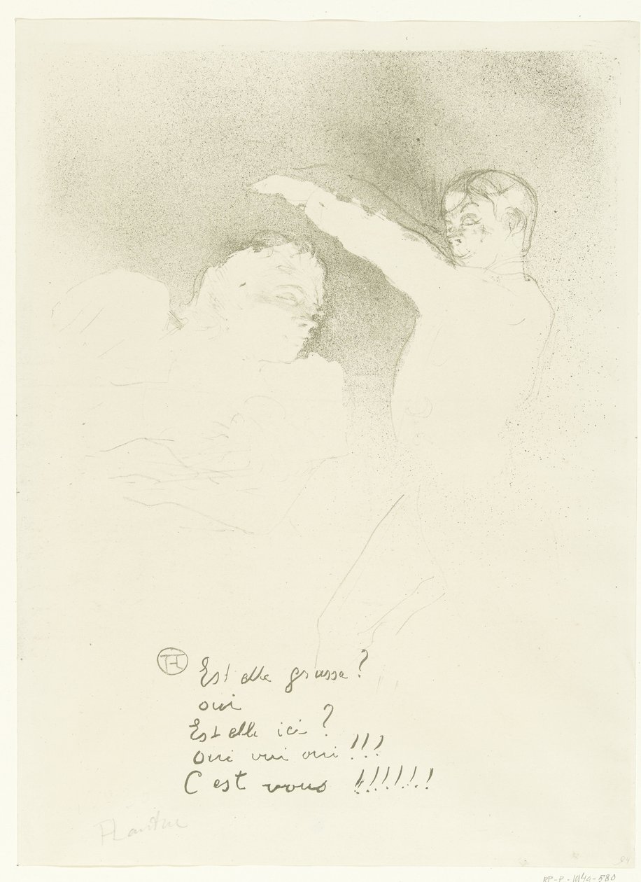 Portret van Marcelle Lender en Albert Brasseur bij het variété Aux Variété