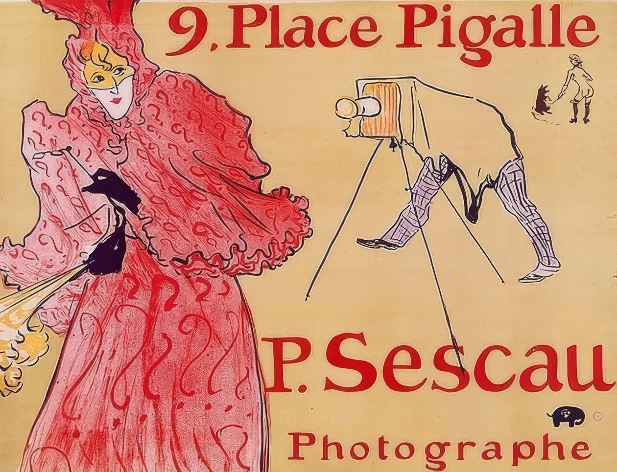 9. Place Pigalle-P. Sescau，摄影师 作者 亨利·德·图卢兹·劳特雷克