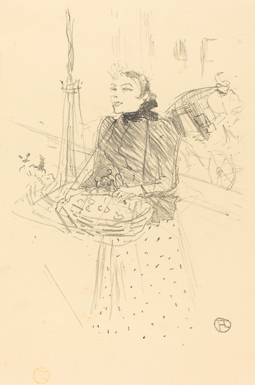 购买我美丽的紫罗兰，1895年。 作者 亨利·德·图卢兹·劳特雷克