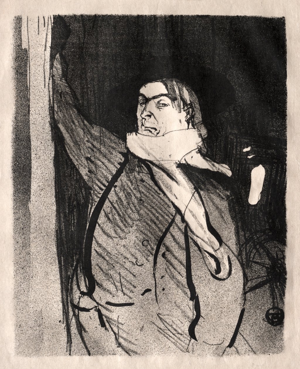 阿里斯蒂德·布兰特（Aristide Bruant），1893年。 作者 亨利·德·图卢兹·劳特雷克