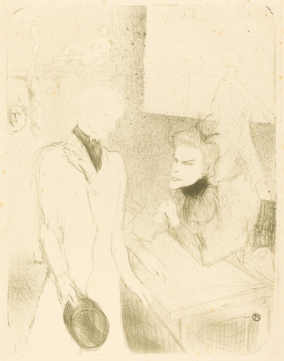 Brandes and Le Bargy in "Cabotins" (Brandès et Les Bargy dans "Cabotins") 作者 亨利·德·图卢兹·劳特雷克