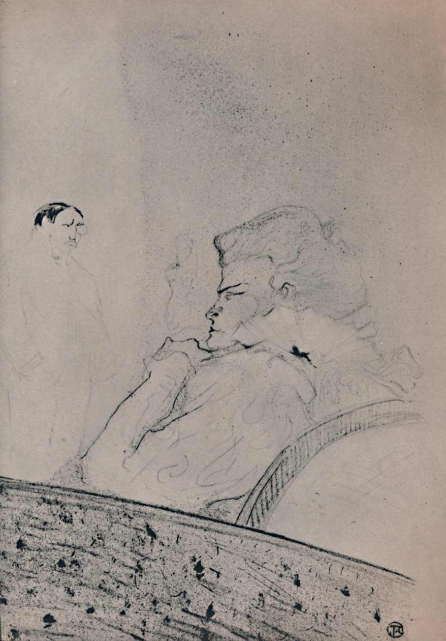 布兰德斯在她的更衣室，约1895年，1946年 作者 亨利·德·图卢兹·劳特雷克