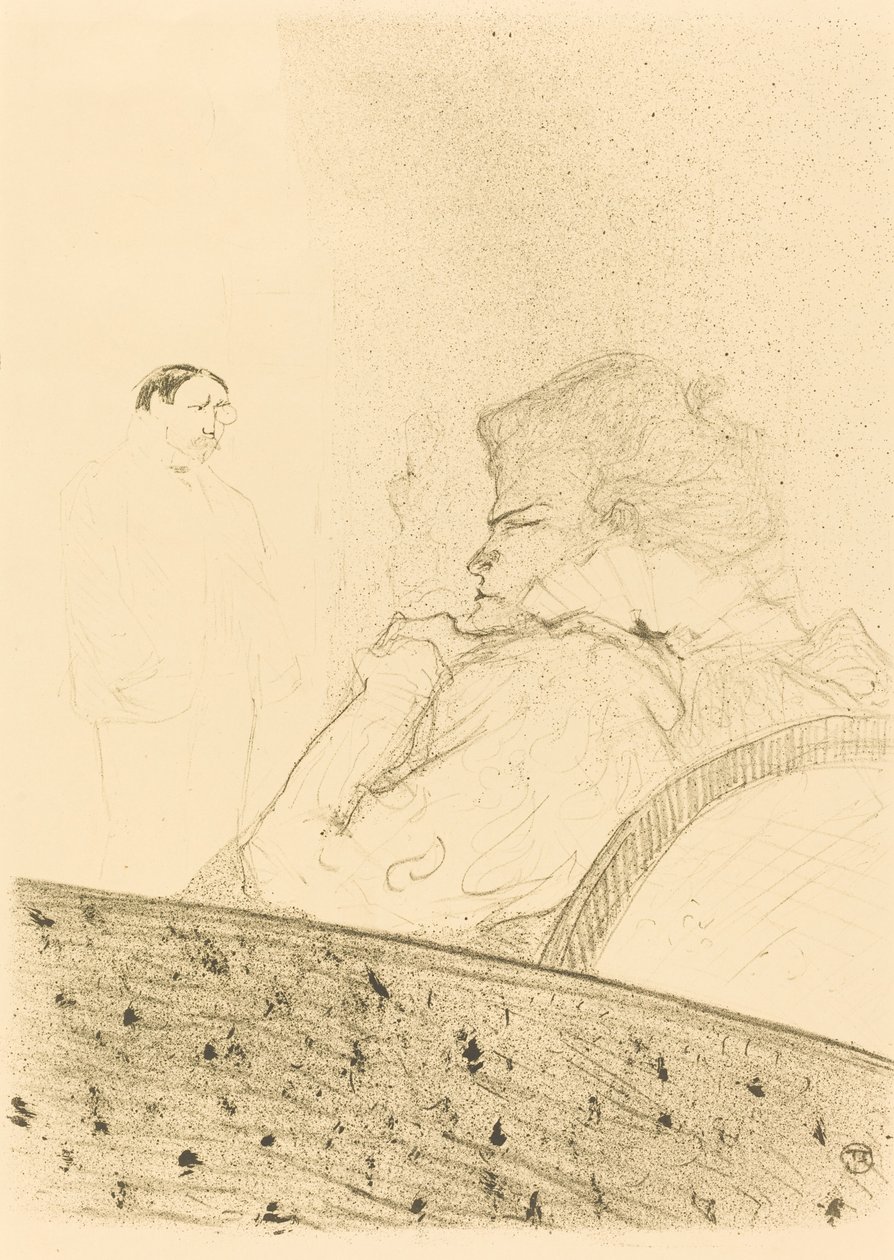 布兰德斯在他的箱子里 布兰德斯在他的箱子里，1894年。 作者 亨利·德·图卢兹·劳特雷克
