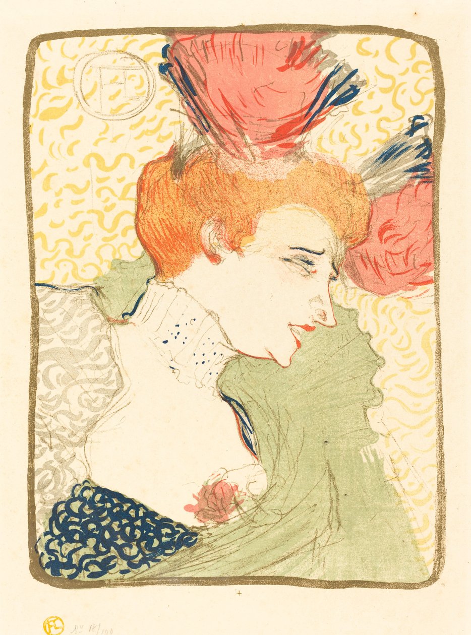 马塞尔-伦德夫人的半身像Marcelle Lender Mlle.Marcelle Lender，半身像，1895年。 作者 亨利·德·图卢兹·劳特雷克