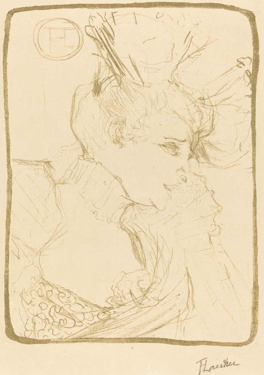 马塞尔-伦德夫人的半身像Marcelle Lender Mlle.Marcelle Lender，半身像，1895年。 作者 亨利·德·图卢兹·劳特雷克