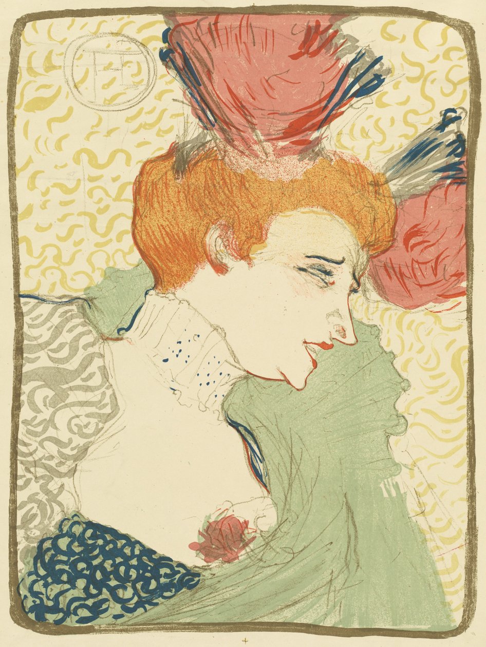 马塞尔-伦德夫人的半身像Marcelle Lender Mlle.Marcelle Lender，半身像，1895年。 作者 亨利·德·图卢兹·劳特雷克