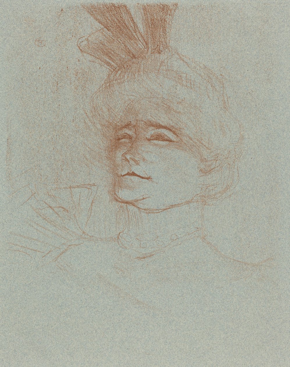 Marcelle Lender夫人的半身像，翻转四分之三 Marcelle Lender夫人的半身像...，1898年。 作者 亨利·德·图卢兹·劳特雷克