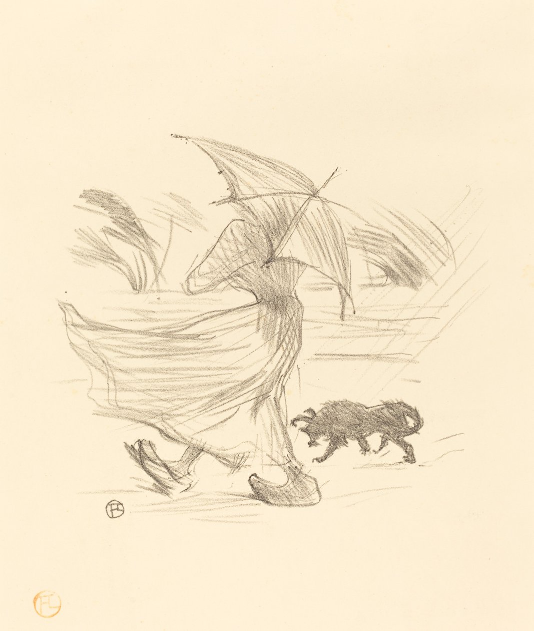 雨说的话，1895年。 作者 亨利·德·图卢兹·劳特雷克